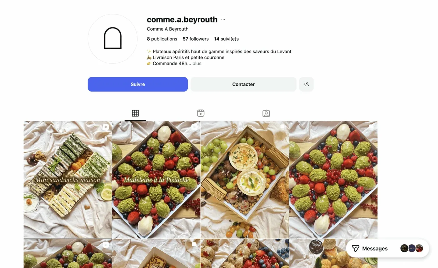 @comme.a.beyrouth avant - 57 followers, 8 publications, photos food artisanales