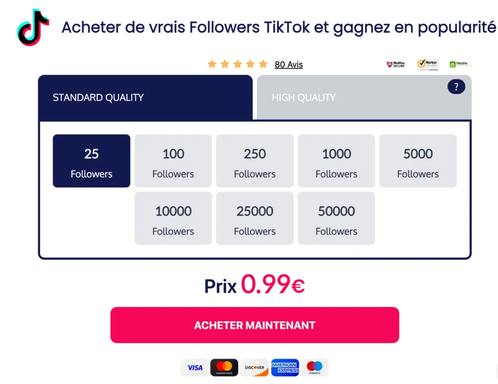Choisir son nombre d'abonnés TikTok