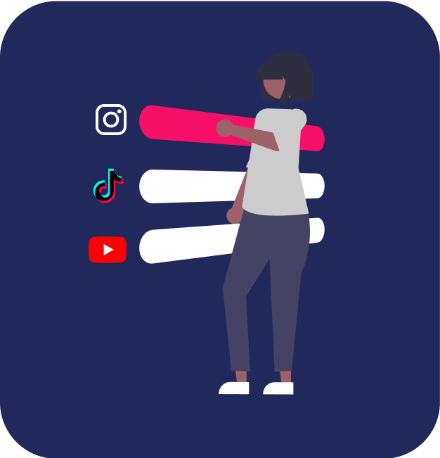 Choisissez le réseau et le service : Instagram, TikTok ou YouTube — followers, likes, vues.